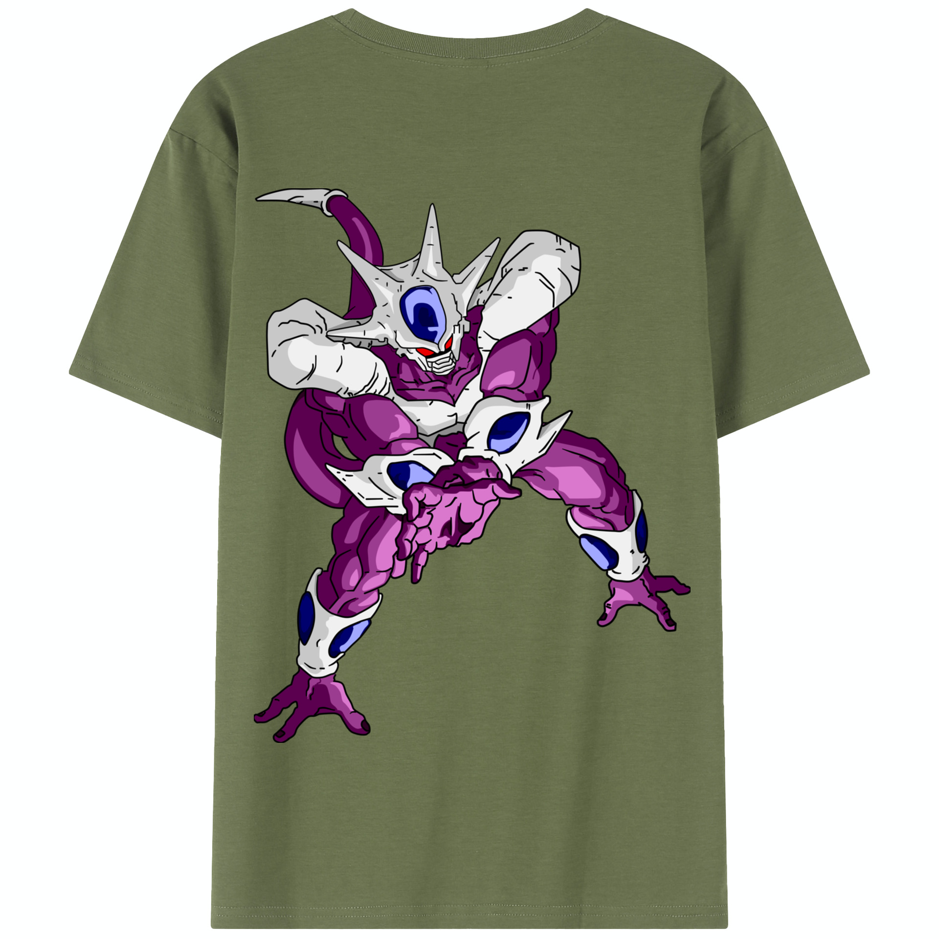 （画像用） ドラゴンボール クウラ DRAGON BALL Cooler Coora 綿100％半袖Tシャツ（背面プリント）